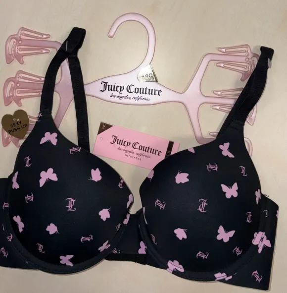Juicy Couture BH Bombshell Push up schwarz rosa pink