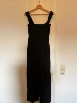 Jumpsuit lang, schwarz, Größe S