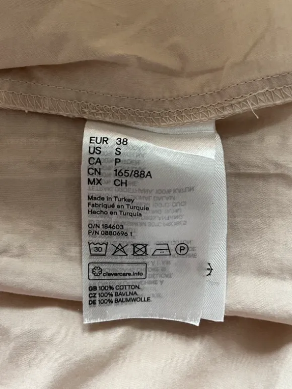Kleid beige mit V-Ausschnitt
