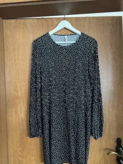 Kleid Punkte schwarz weiß