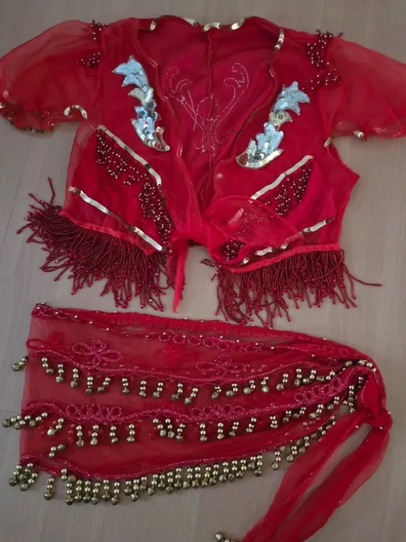 Komplettes Auftrittskostüm Bauchtanz, Bellydance, Fasching