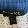 Korte Broek | Zwem Short | Zwembroek Merk massimo Dutti size L Heren Wit-Roze streep met Blauwe band