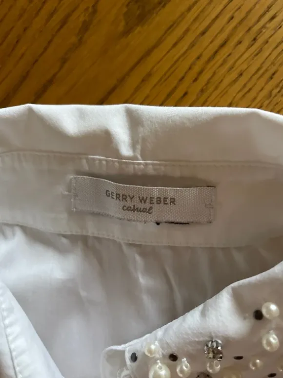 Kragen Perlen Einsatz Bluse Gerry Weber