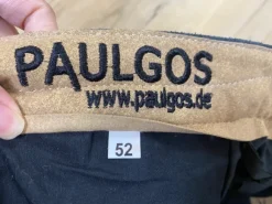 Kurze dunkelblaue Paulgos Trachten Lederhose GR 52 L mit Trägern