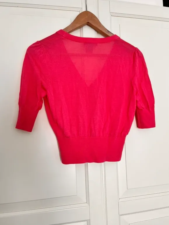 Kurze Strickjacke Jäckchen, pink, Gr. S, H&M
