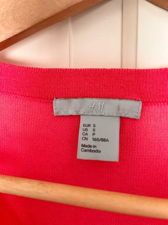 Kurze Strickjacke Jäckchen, pink, Gr. S, H&M
