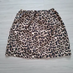 Kurzer Rock Animal mit Leopardenmuster und Gummizugbund