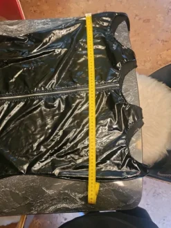 Lack Kleid Brustfrei Strapskleid