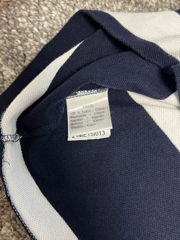 Lacoste Polo Gestreift Classic Größe S Dunkelblau Weiß