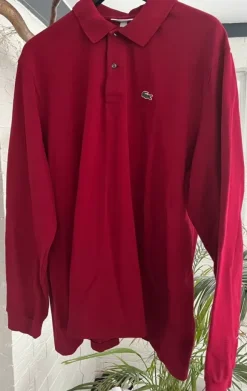 Lacoste Poloshirt langarm 3XL rot