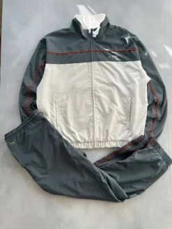 Lacoste Tracksuit Grau Weiß Größe L Track Jacket Track Pants Y2K