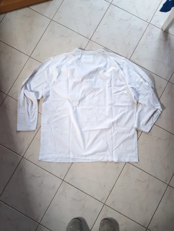 Langarmshirt weiß 4XL