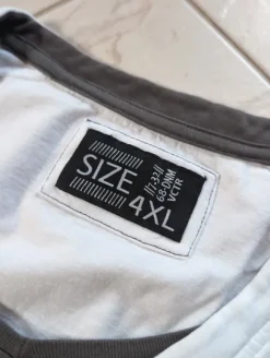 Langarmshirt weiß 4XL