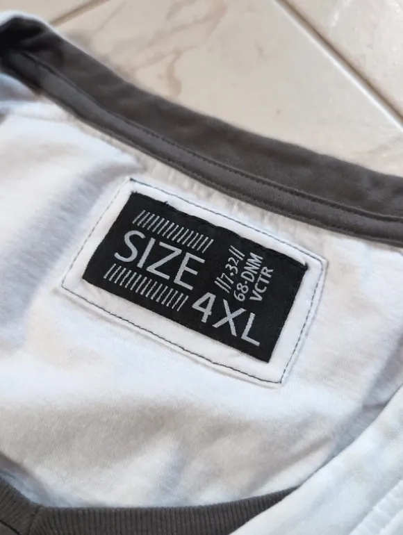 Langarmshirt weiß 4XL