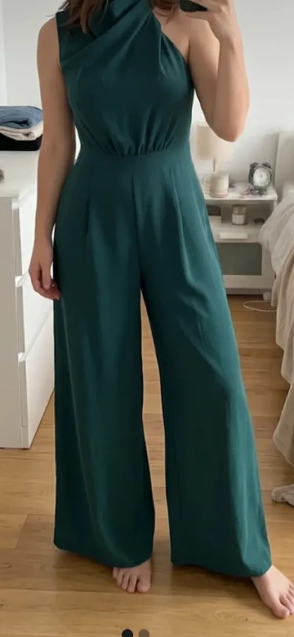 Lange groene jumpsuite