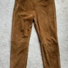 Lange Trachtenlederhose, hellbraun, Gr. 56/58