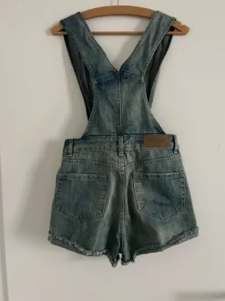 Latzhose Jeans kurz blau denim