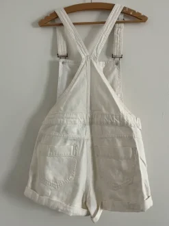 Latzhose Shorts kurz weiß/creme