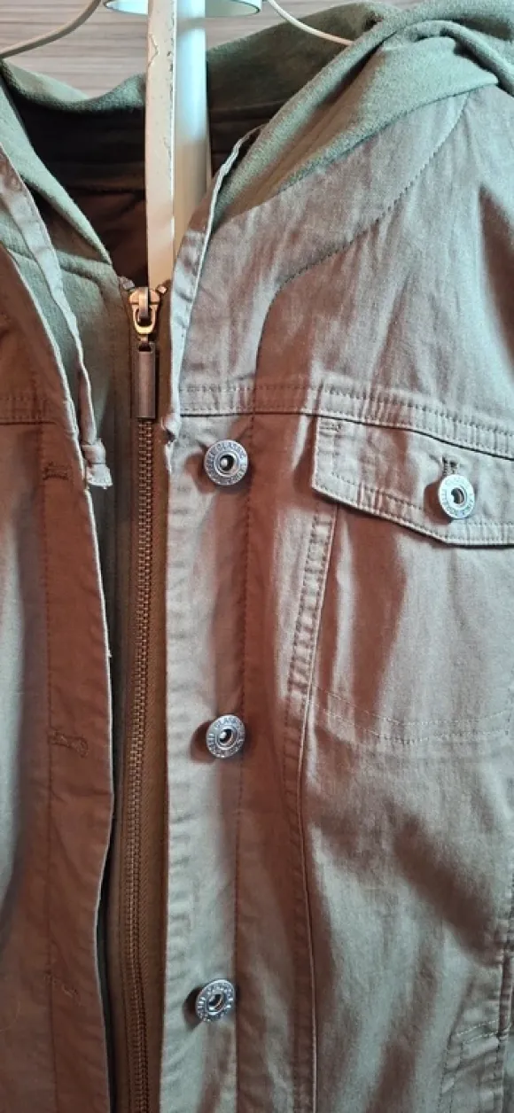 Laura Torelli, L , Khaki, Olivegrün , mit Kaputze