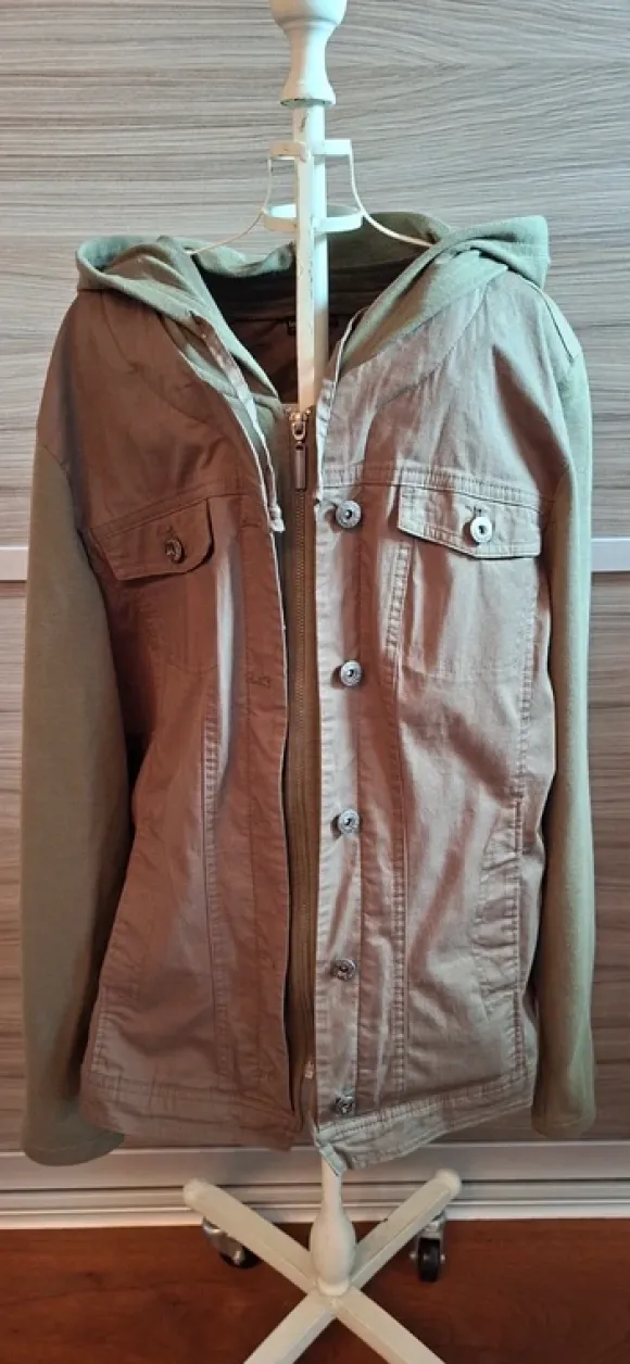 Laura Torelli, L , Khaki, Olivegrün , mit Kaputze