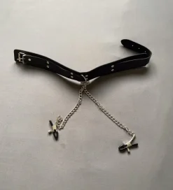 Leather Choker, Rave, Leder