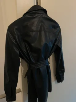 Leder Hemdjacke mit Gürtel
