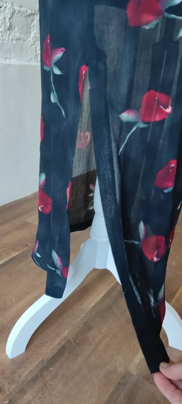 Leichter Sommerrock mit Rosenprint Gr. 38