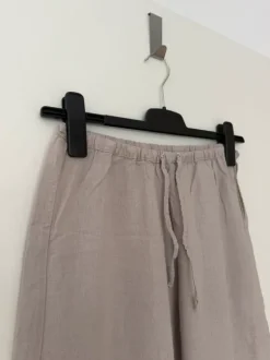 Leinenhose Hose high waisted Schnürrhose