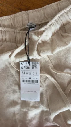 Leinenhose Stradivarius beige M