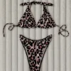 Leo Bikini Set Rosa/Schwarz - Größe M - Neu mit Hygienesiegel