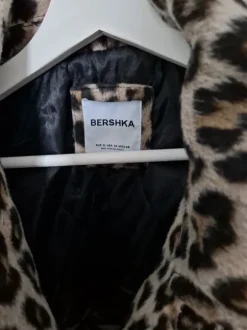 Leopard cropped jas / teddy jacket