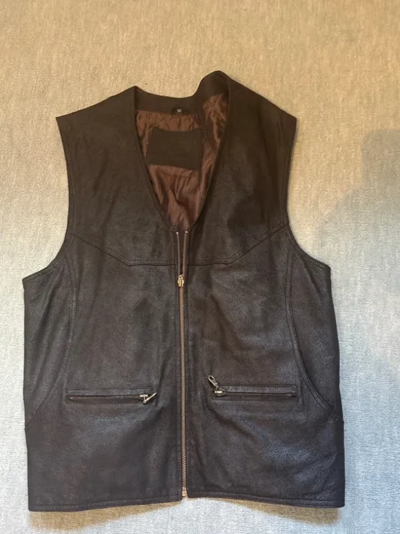 Leren gilet