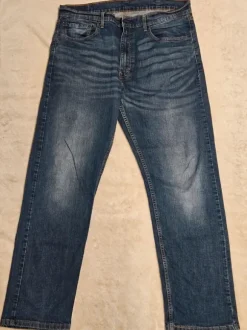Levi's 505 Men's Regular Fit Straight Leg Jeans Size 38x32 – Dark Wash Classic Denim