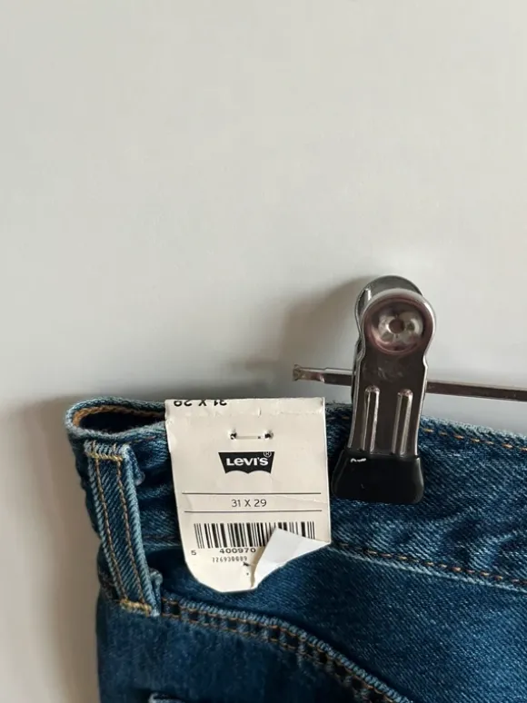 Levi‘s Ribcage Straight Ankle 31/29 dark Navy Blue cut off