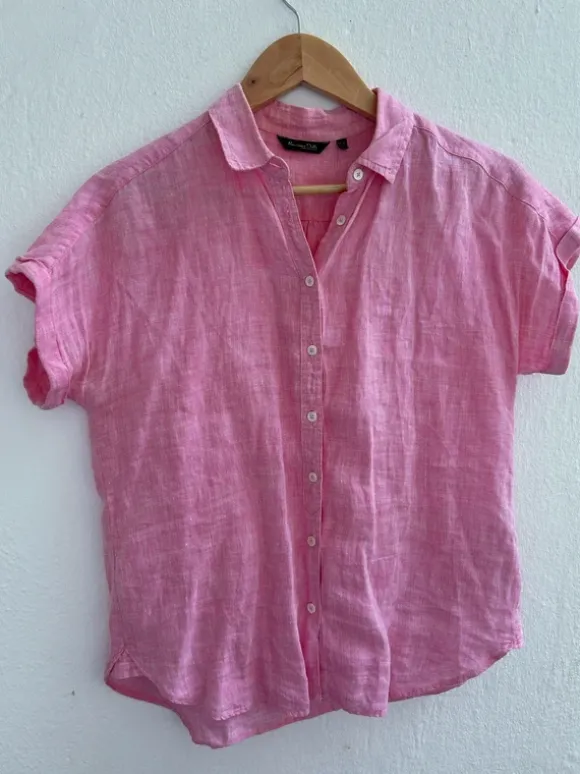 Linen Pink Buttoned Shirt