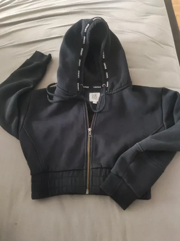 Lounge Apparel Crop Hoodie gr XS schwarz