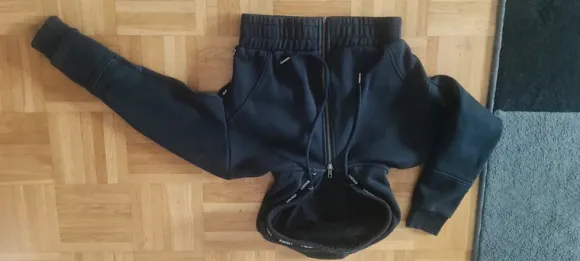 Lounge Apparel Crop Hoodie gr XS schwarz