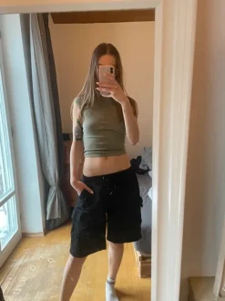 Low waist Hose schwarz