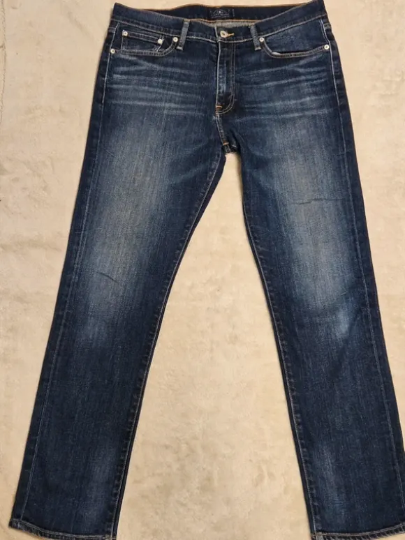 Lucky Brand Men's Straight Leg Dark Wash Jeans Size 36x34 – 1990 Los Angeles Premium Denim