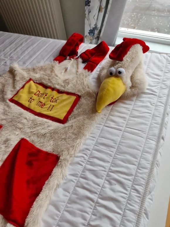 Lustiges Hühnerkostüm Karneval "Don't tok to me!"