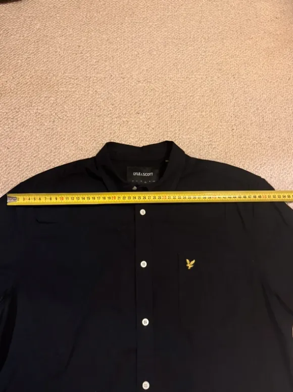 Lyle & Scott Hemd Herren Schwarz Gelb Neuwertig L Old Money