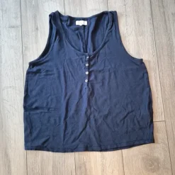 Mamalicious Umstandsmode Zweiteiler Top Shorts Homewear Schlafanzug Größe XL Dunkelblau