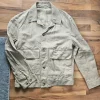 Mango Baumwoll-Leinen-Jacke, beige
