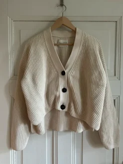 Marc O‘Polo L Strick Jacke natur weiß reine Baumwolle