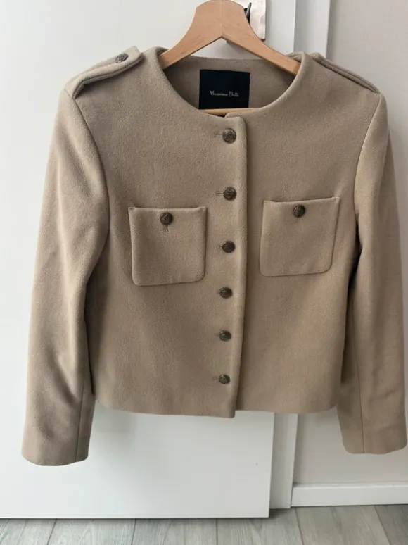 Massimo Dutti Jacke/ Blazer beige