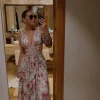 Maxi Kleid, Blumenmuster, elegant für Hochzeitsgast oder ähnliche Veranstaltung