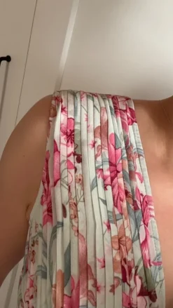 Maxi Kleid, Blumenmuster, elegant für Hochzeitsgast oder ähnliche Veranstaltung
