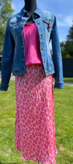 Maxi Rock Leo Look pink rosa orange Ibiza Boho TOP