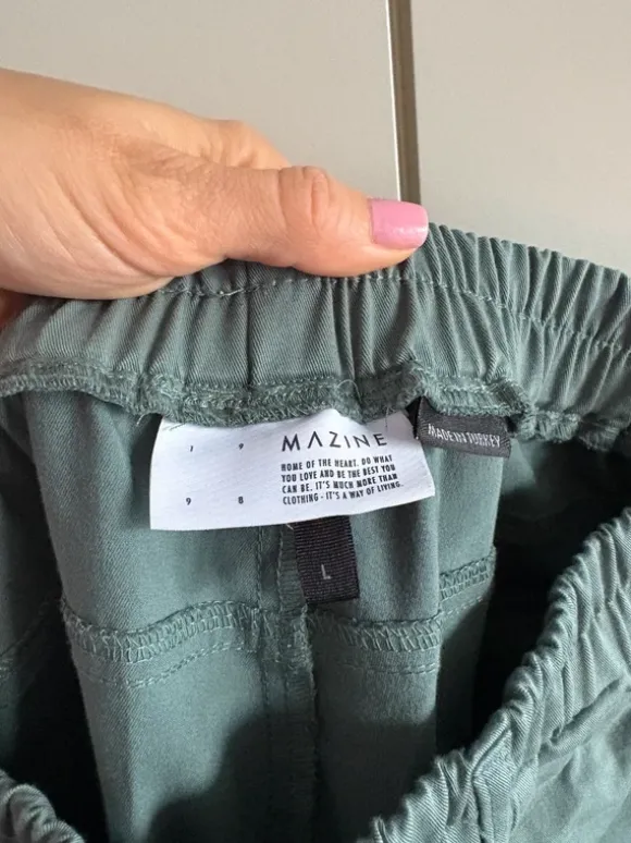 Mazine Hose Petrolblau lässig, weit, gerade