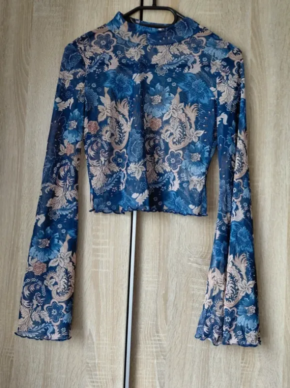 Mesh Langarmshirt Damen Größe M Neu